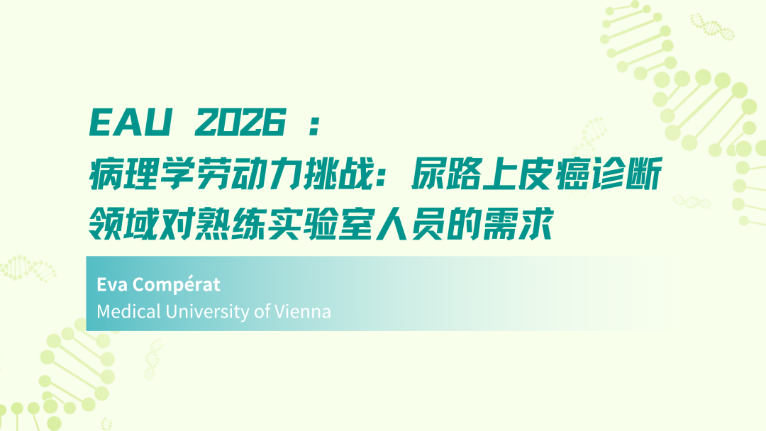 EAU 2026 | 病理学劳动力挑战：尿路上皮癌诊断领域对熟练实验室人员的需求